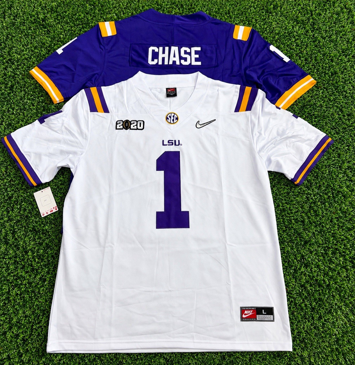 NEW Ja'Marr Chase LSU Tigers National Championship Jersey SHIPS FAST NEW Ja'Marr Chase LSU Tigers National Championship Jersey SHIPS FAST