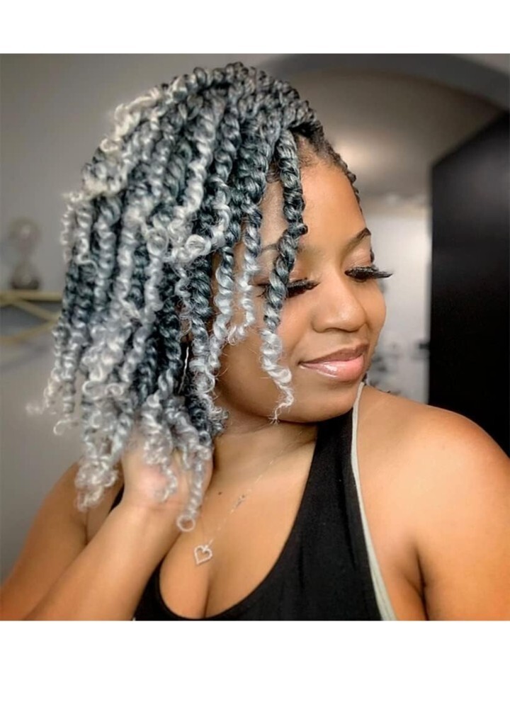 BOHOBABE Pre-twisted Passion Twist Crochet Hair 8 Inch Short Pre-looped Crochet BOHOBABE Pre-twisted Passion Twist Crochet Hair 8 Inch Short Pre-looped Crochet