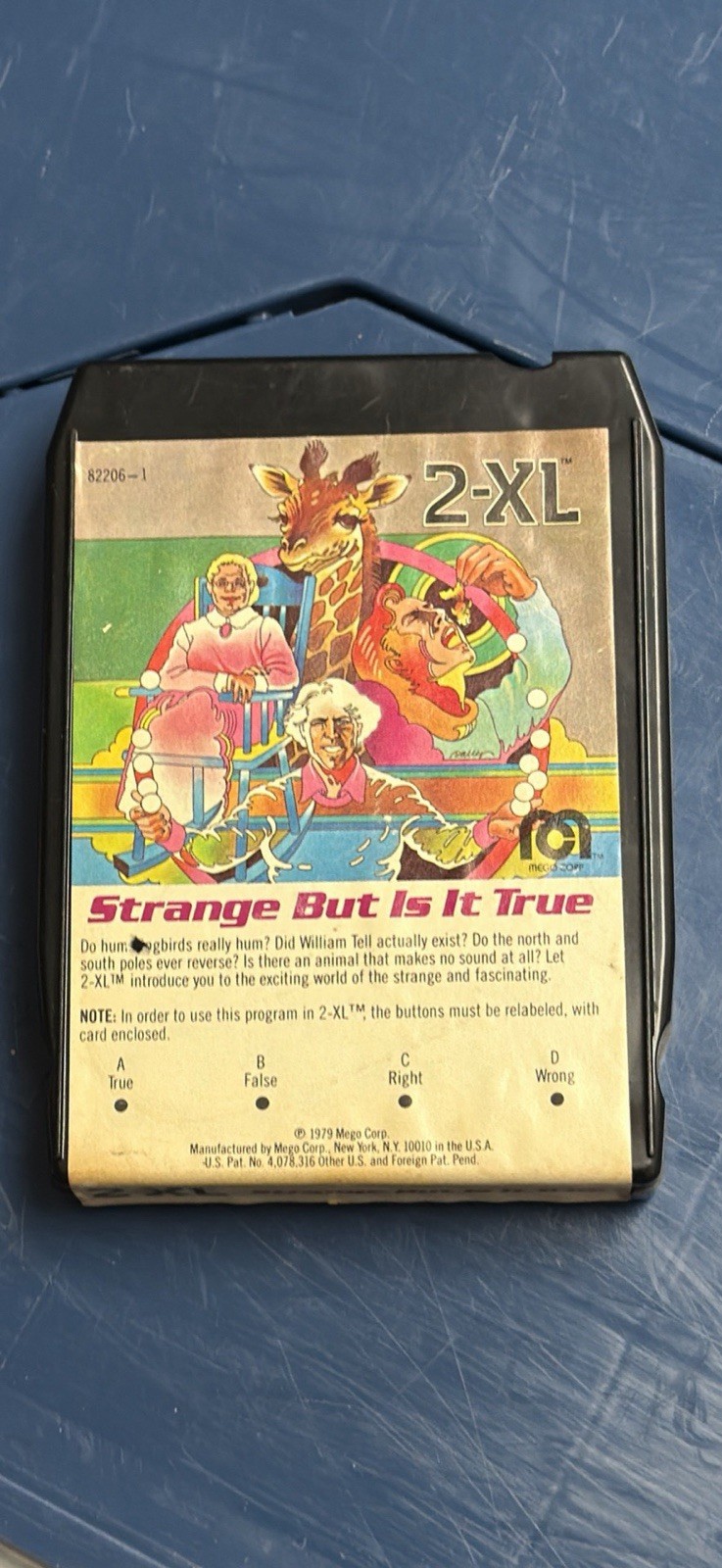Vintage 1979 Mego 2-XL Strange But Is It True 8-Track Tape Cartridge