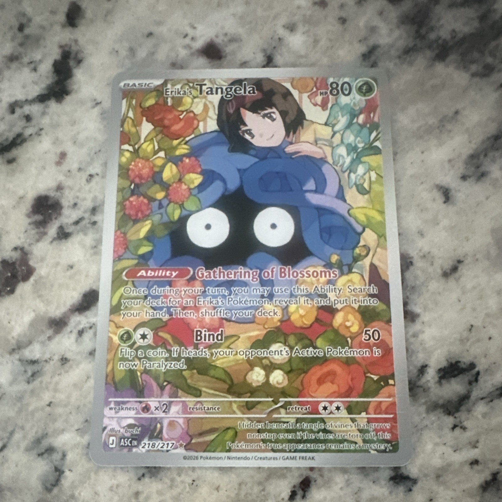 Erika's Tangela 218/217 Me: Ascended Heroes Holo Erika's Tangela 218/217 Me: Ascended Heroes Holo