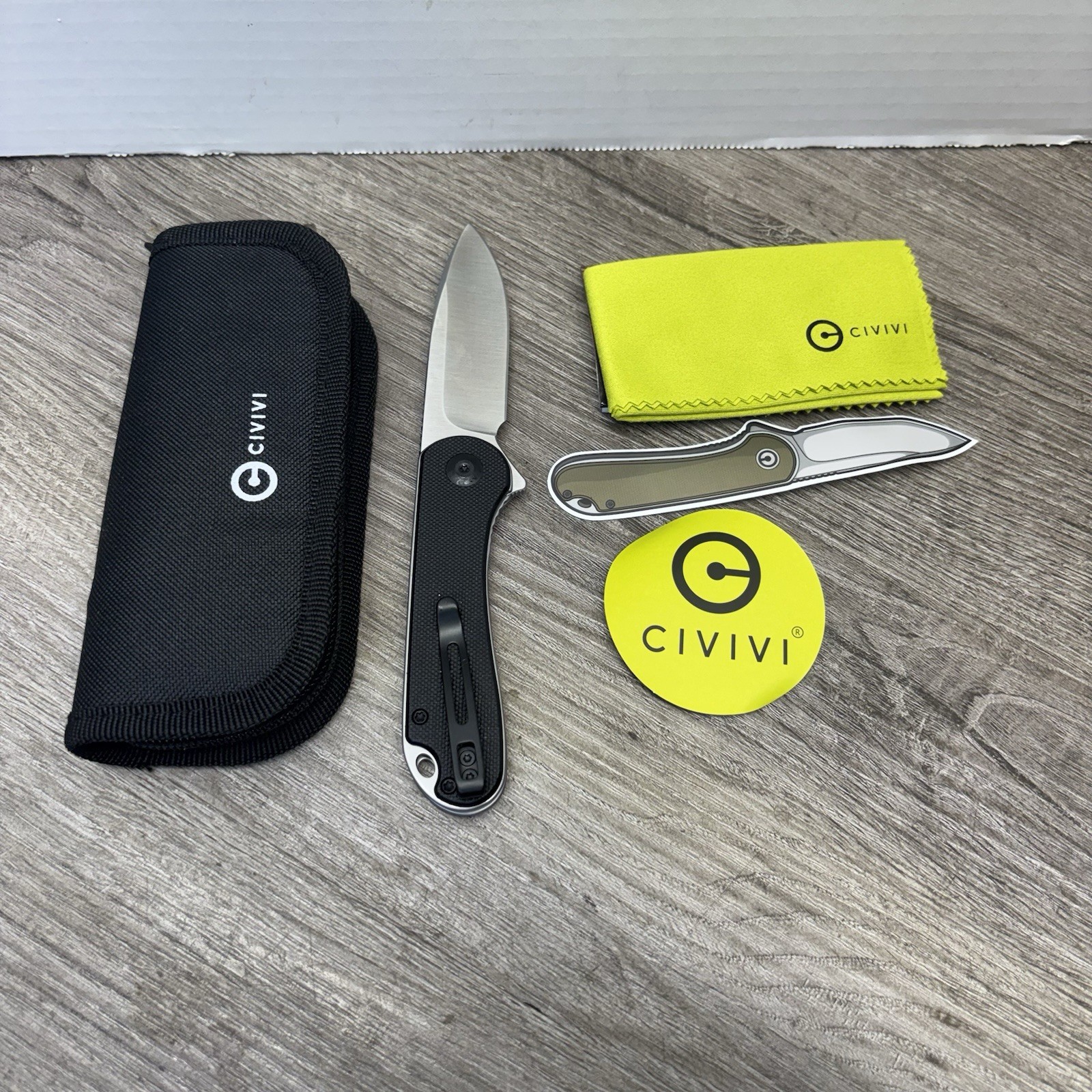 Civivi Elementum Folding Knife 2.96in D2 Steel Black G10 Handles C907A Civivi Elementum Folding Knife 2.96in D2 Steel Black G10 Handles C907A