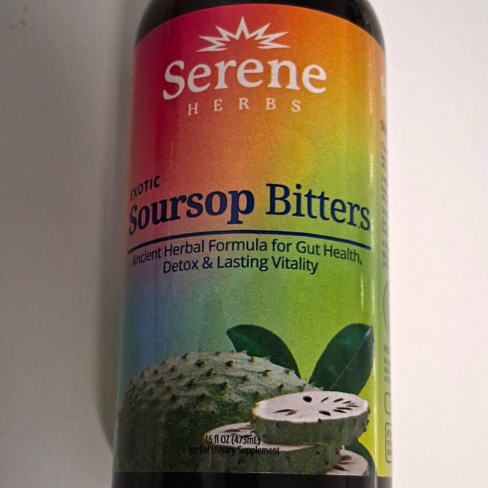 Serene Herbs Soursop Bitters Liquid Herbal Oral Gut Health Detox 16 fl oz Serene Herbs Soursop Bitters Liquid Herbal Oral Gut Health Detox 16 fl oz