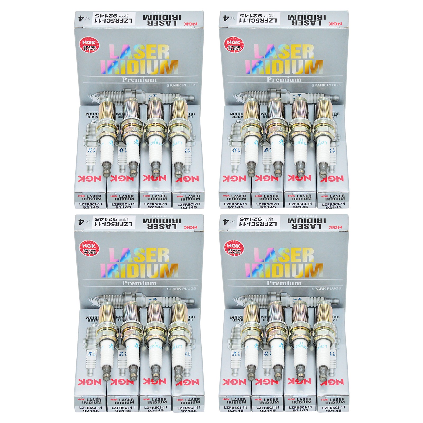 NEW for 16 Pack NGK 92145 Laser Iridium Spark Plug LZFR5CI-11 US NEW for 16 Pack NGK 92145 Laser Iridium Spark Plug LZFR5CI-11 US