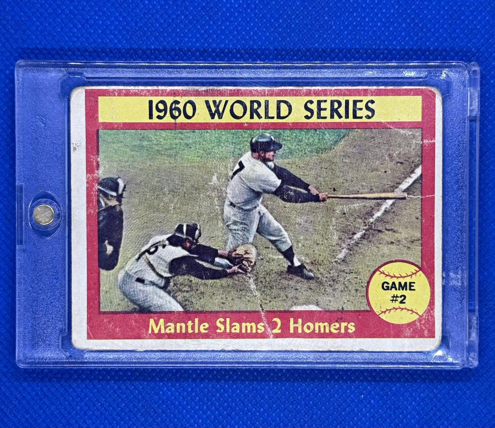 1961 Topps - World Series Mickey Mantle #307 Mantle Slams 2 Homers Game 2 1961 Topps - World Series Mickey Mantle #307 Mantle Slams 2 Homers Game 2