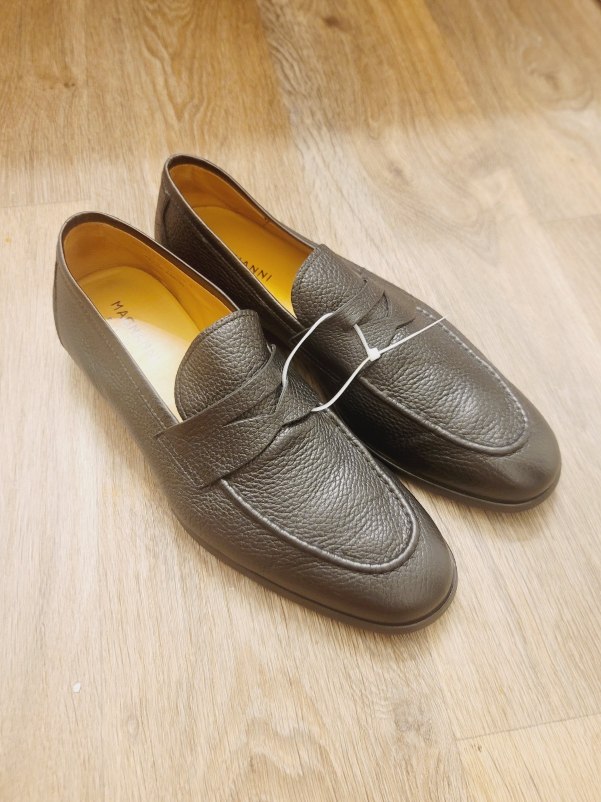 NEW Magnanni Flex Magico Soft Penny Loafer Mens EU 41.5 US 8.5 Black Tumbled 