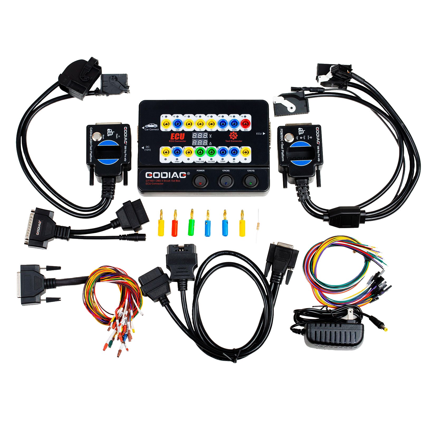 GODIAG GT100+ Breakout Box ECU Tool +CAS4 and FEM Test Platform Current Display