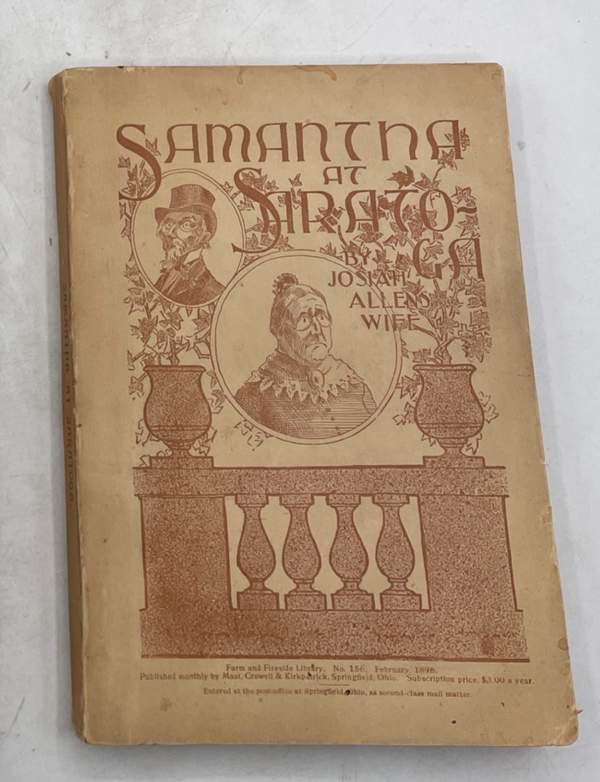 Samantha at Saratoga Josiah Allen\'s Wife Paperback 1898