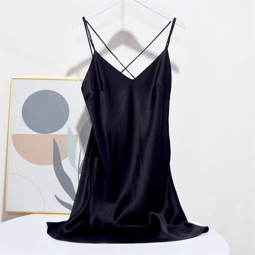 Women\'s 100% Pure Mulberry Silk Chemise Slip Sexy Silk Sleepwear Dress only new