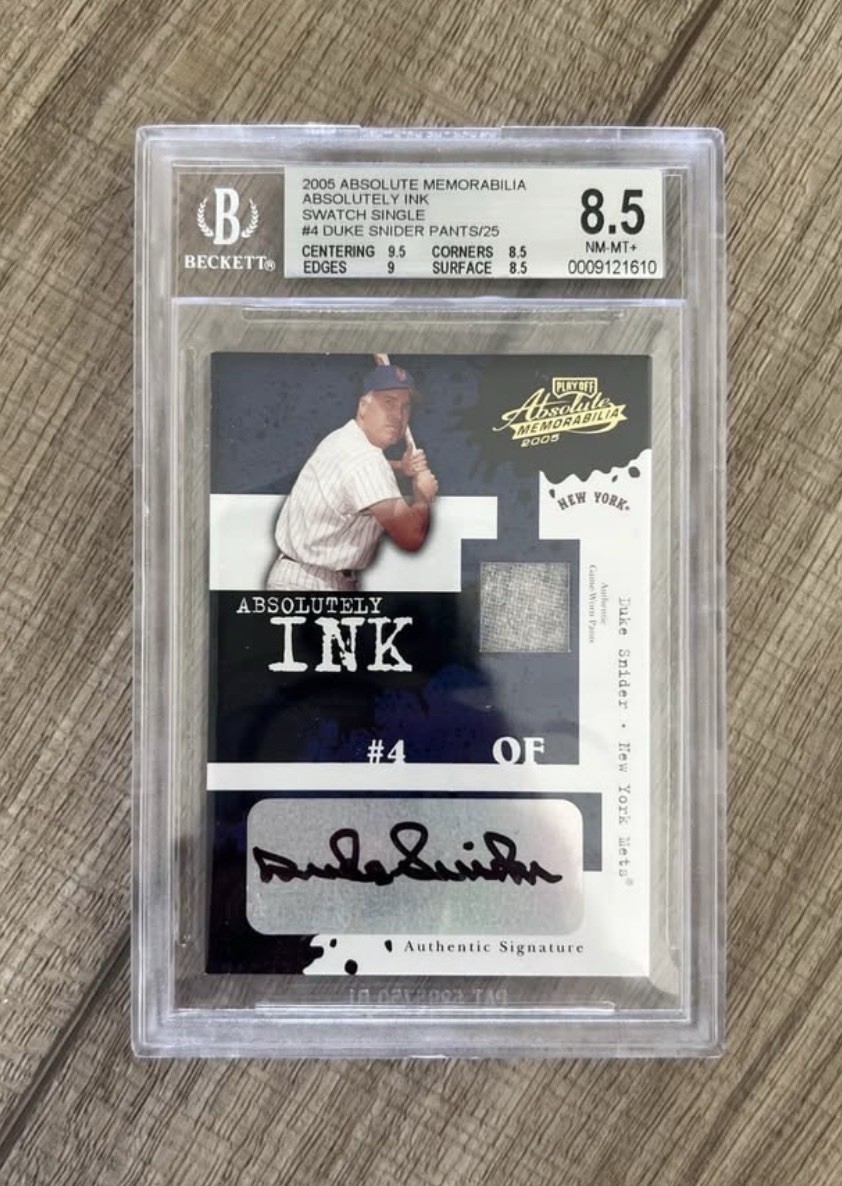 Donruss/Playoff 2005 Absolute Memorabilia Absolutely Ink Duke Snider Auto /25 Donruss/Playoff 2005 Absolute Memorabilia Absolutely Ink Duke Snider Auto /25