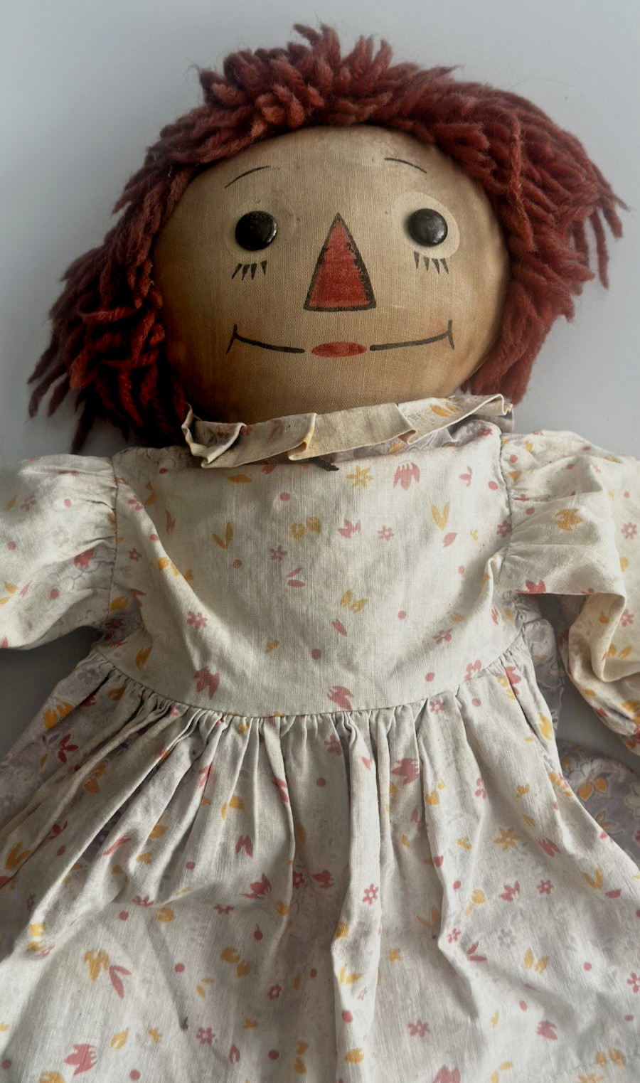 Vintage Raggedy Ann Outlined Nose Cloth Rag Doll