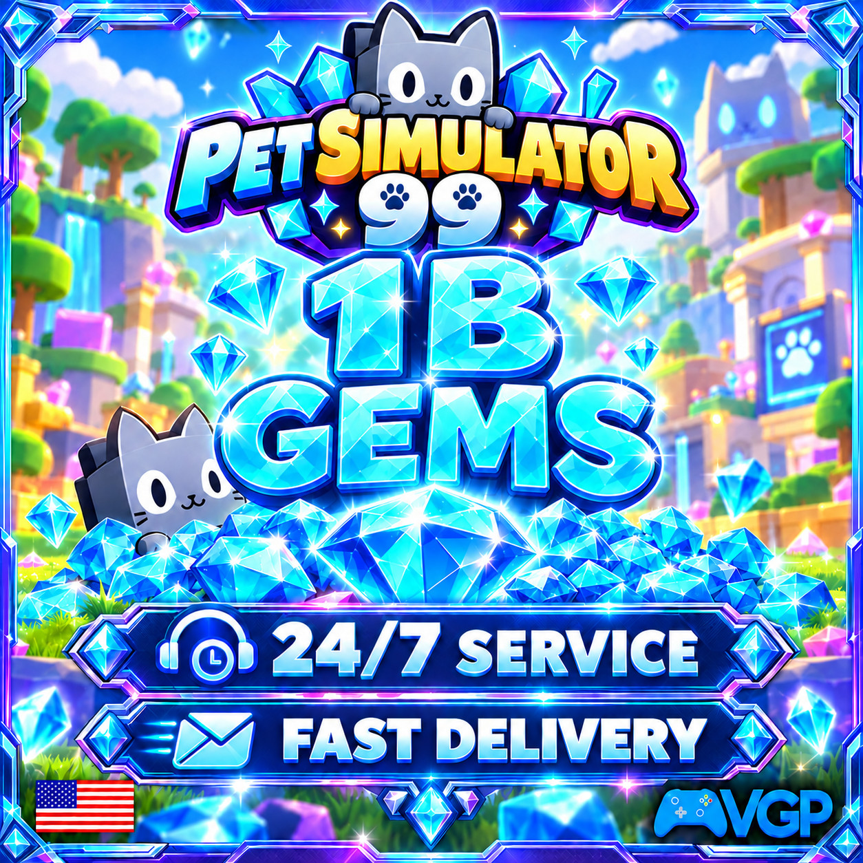 🔥💎Gems & Random Huge PS99💎🔥PET SIMULATOR 99- CHEAPEST & TRUSTED⚡️💎 #1 Shop