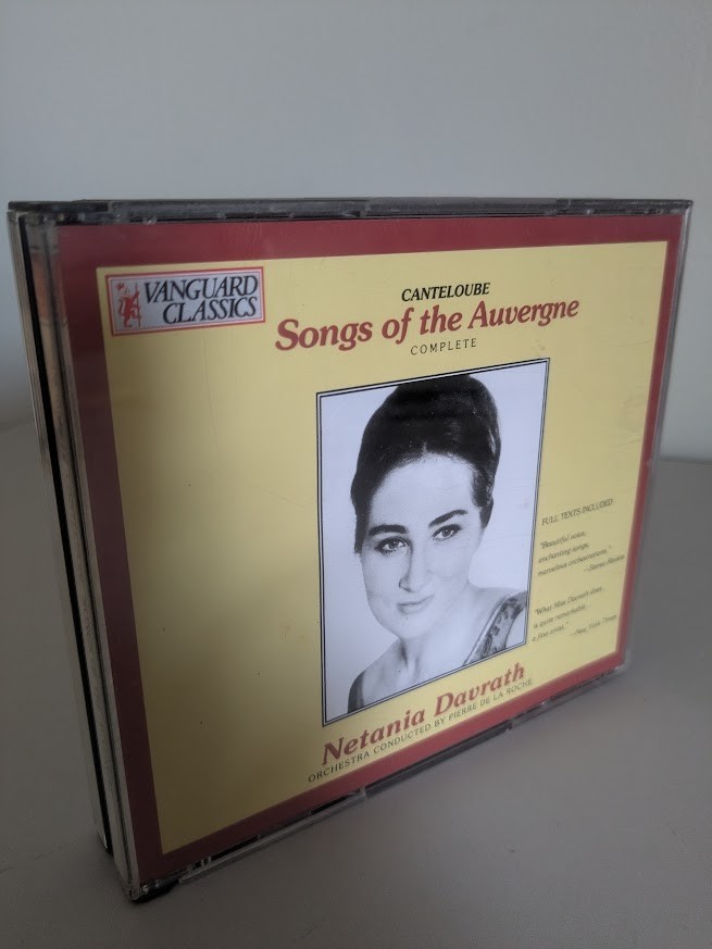 Canteloube: Songs of the Auvergne; Netania Davrath, soprano. 2 CDs Vanguard 1990