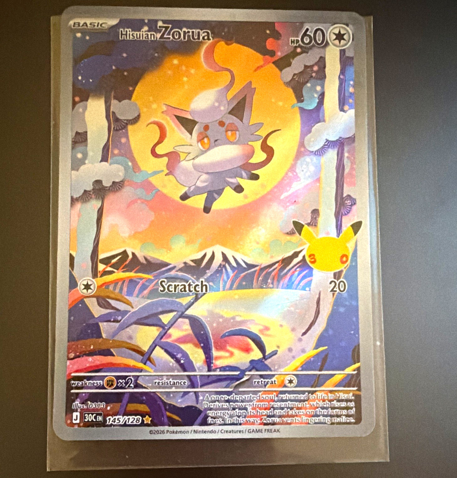 The Pokemon Company Pokemon TCG 30th Anniversary Hisuian Zorua The Pokemon Company Pokemon TCG 30th Anniversary Hisuian Zorua
