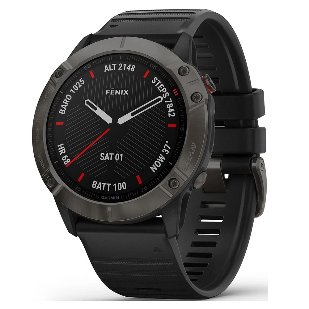 Garmin Fenix 6X Sapphire 51mm GPS Smartwatch Carbon Gray DLC Multisport
