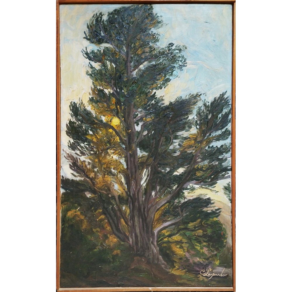 C. Leopardo Original Oil Painting - \