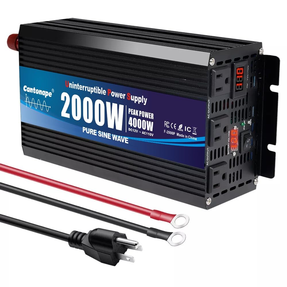 Cantonape 2000W Sump Pump Backup Battery System, Pure Sine Wave Output Cantonape 2000W Sump Pump Backup Battery System, Pure Sine Wave Output