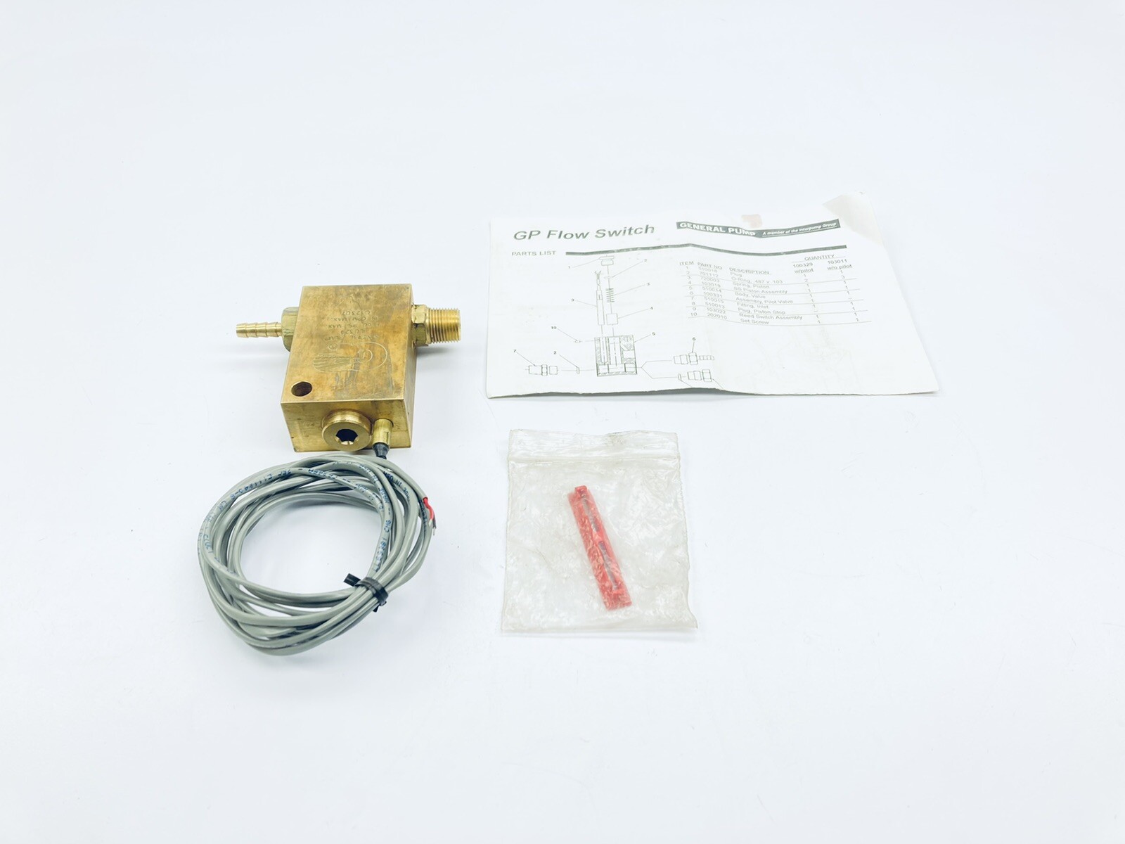 UNUSED GENERAL PUMP 100329 FLOW SWITCH 4000PSI 18GPM