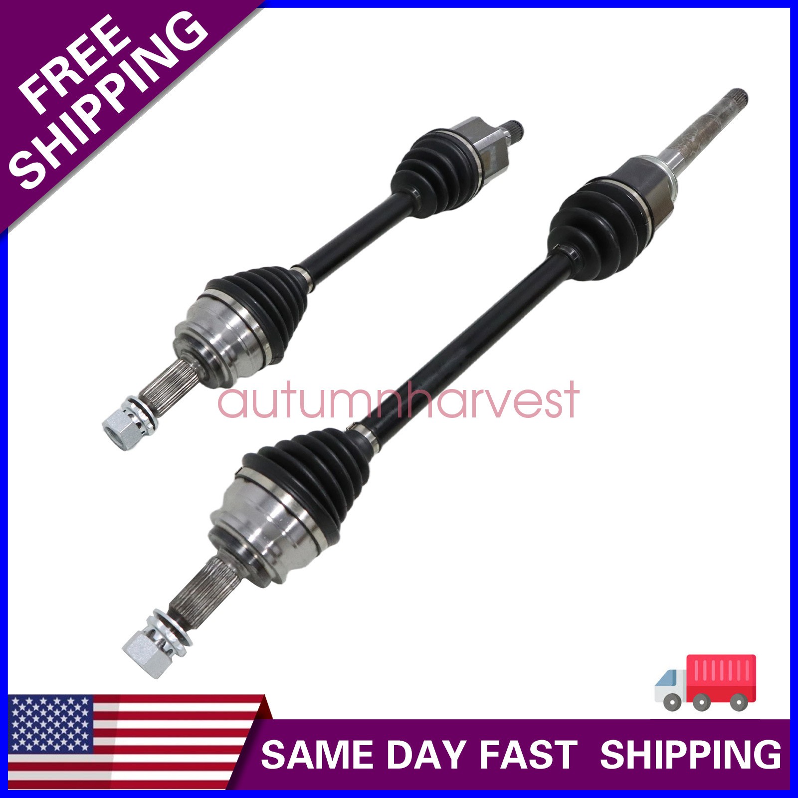 2X Fits 2007-17 Jeep Patriot Compass 4WD Front CV Axle Shaft Assembly 5085220AC
