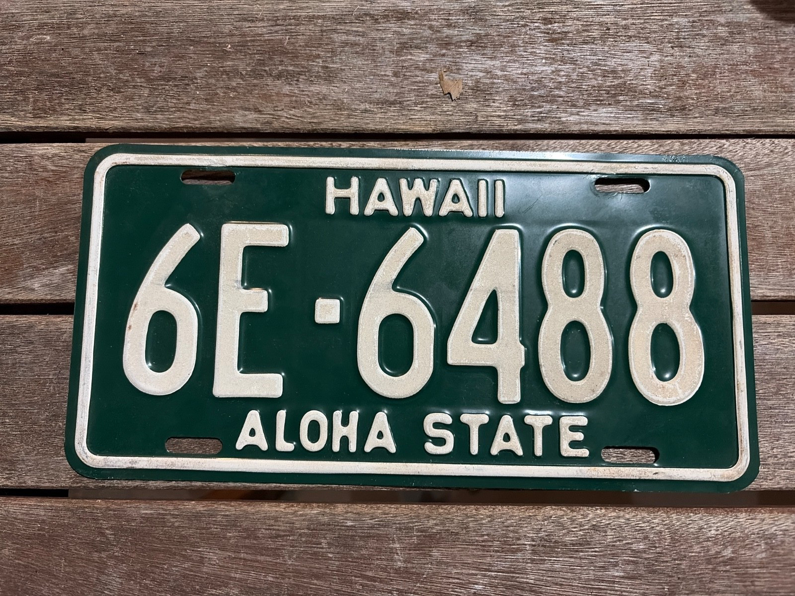 1961-68 HAWAII LICENSE PLATE 6E 6488 1961-68 HAWAII LICENSE PLATE 6E 6488