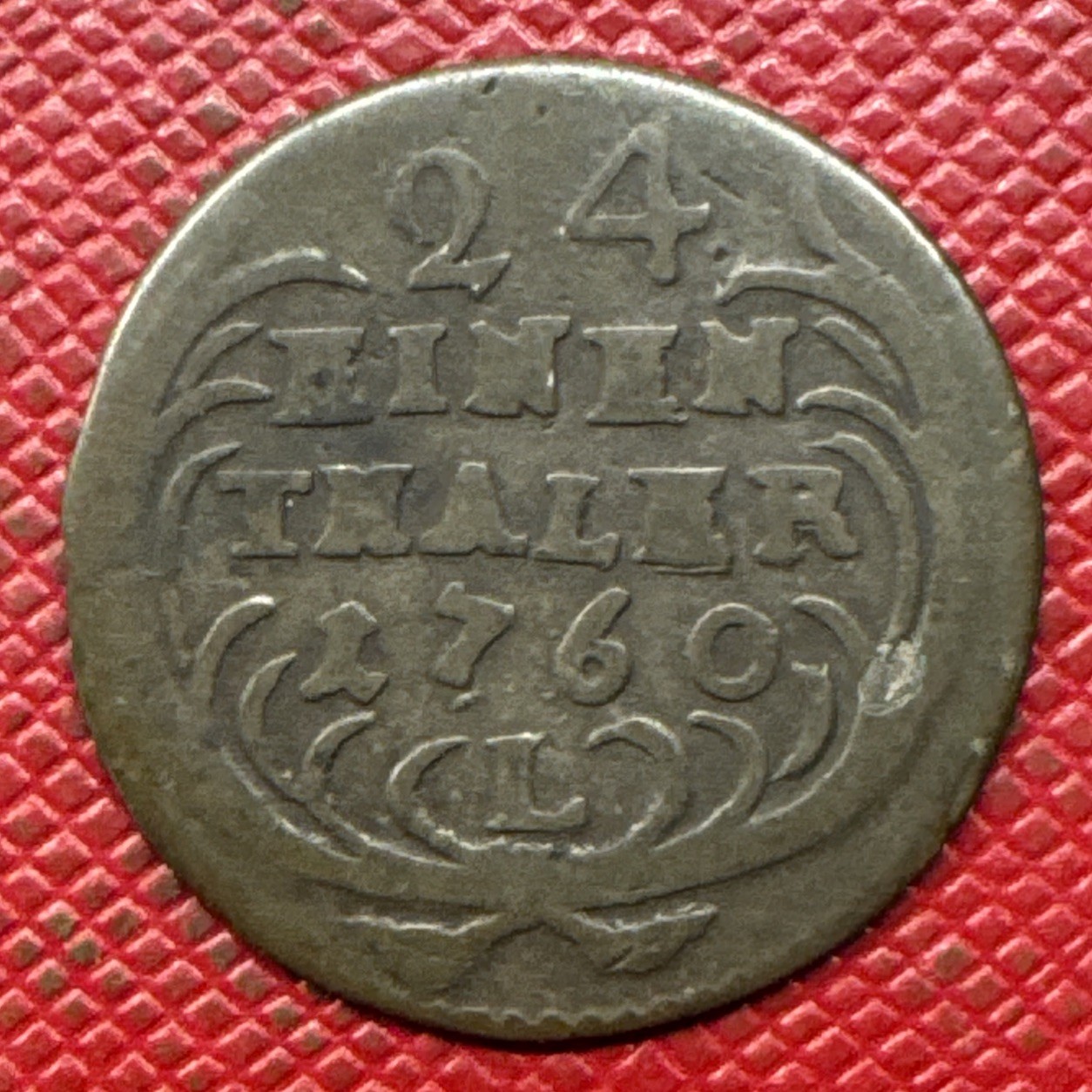 Germany, Saxony 1760-L-EDC Billon 1/24 Thaler. Friedrich August II. KM# 929 Germany, Saxony 1760-L-EDC Billon 1/24 Thaler. Friedrich August II. KM# 929
