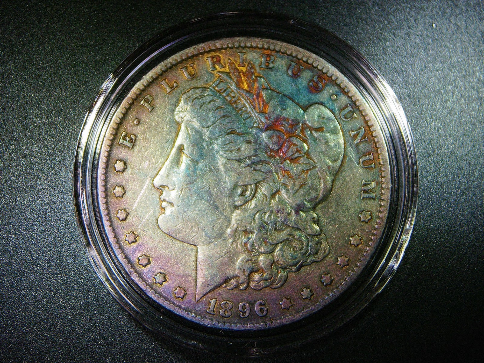 EF 1896 MORGAN SILVER DOLLAR SCARCE EF DATE NICELY TONED M-1995