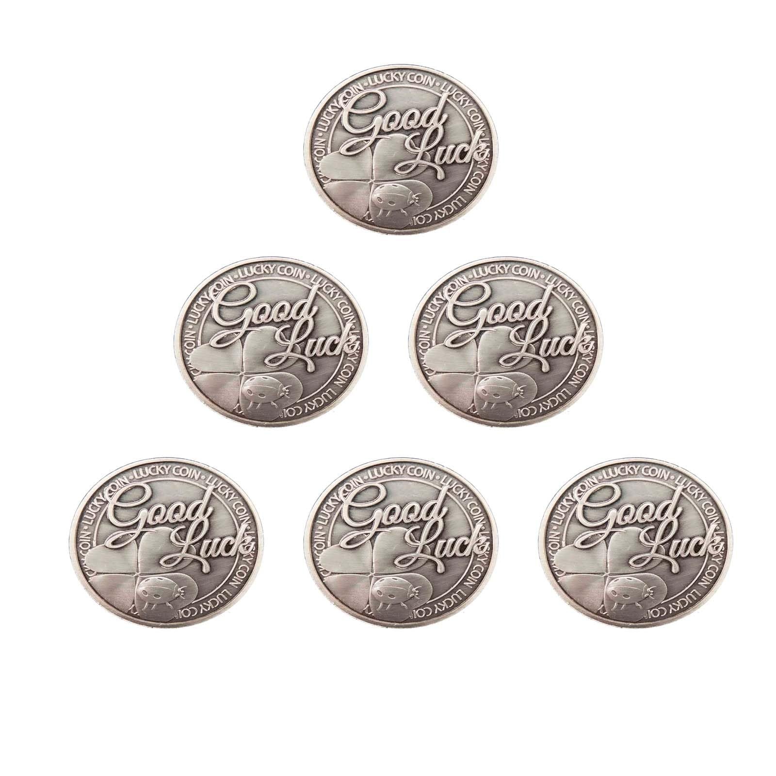 6PCSLucky Coins Bring Good Luck to People, 1.8 Inches (Diameter), Grey 6PCSLucky Coins Bring Good Luck to People, 1.8 Inches (Diameter), Grey