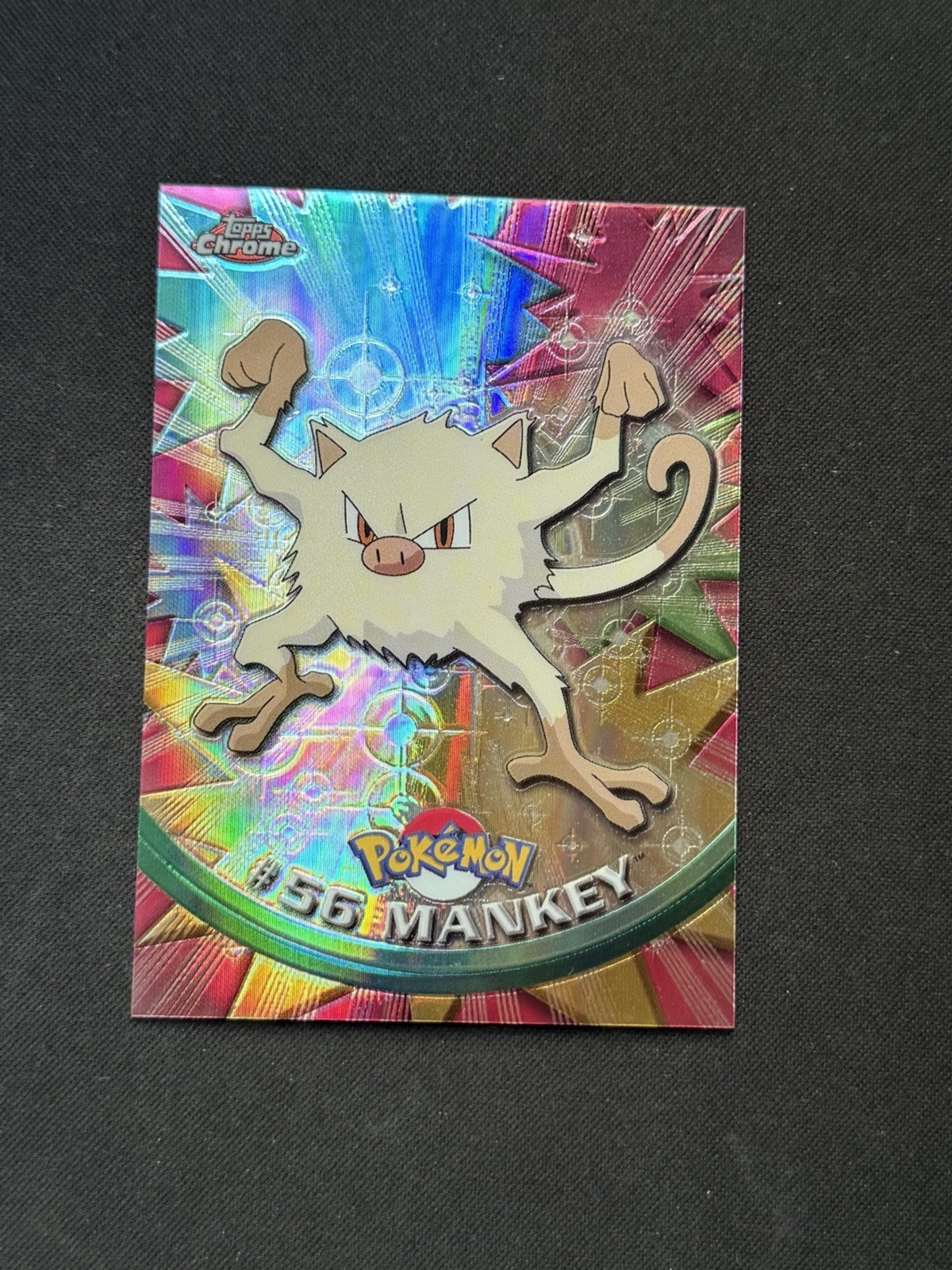 2000 Topps Chrome Pokémon T.V. Series 1 Mankey SPECTRA #56 2000 Topps Chrome Pokémon T.V. Series 1 Mankey SPECTRA #56