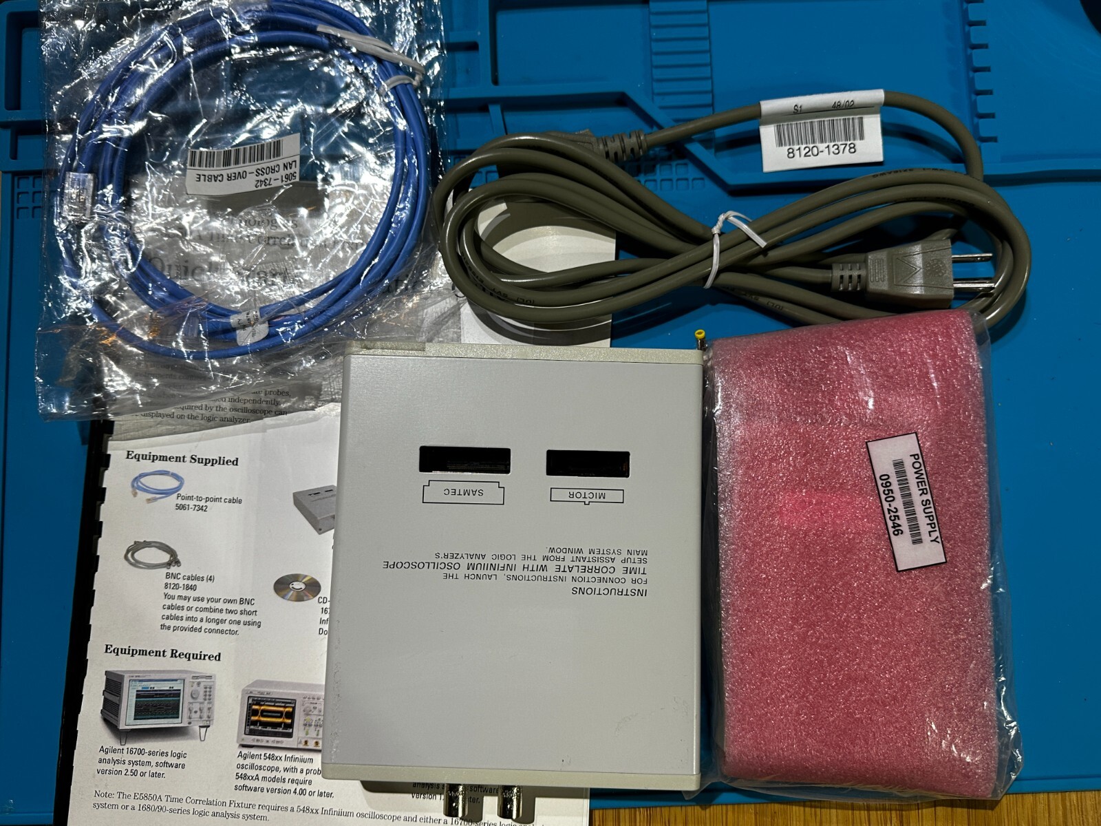 Agilent E5850A Time Correlation Fixture HP Keysight with lots of extras