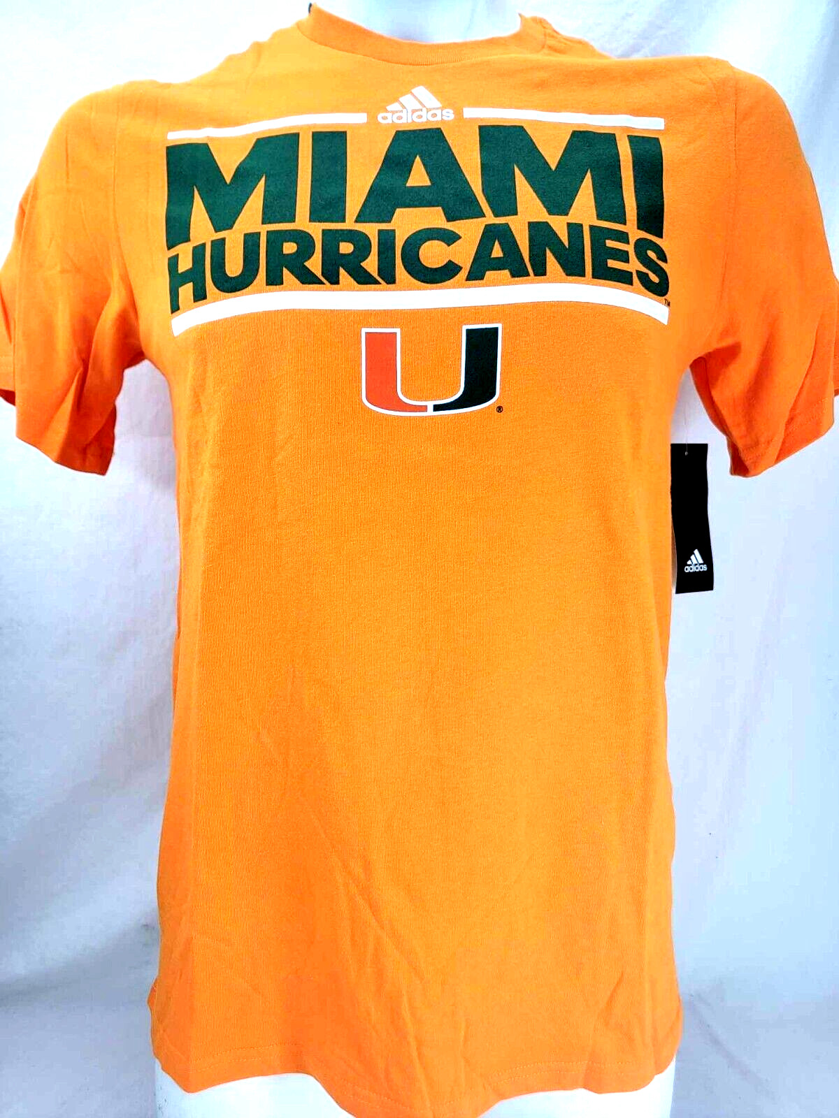 NEW Miami The U Hurricanes Adidas Amplifier SS Tee Bright Orange Shirt Mens 2XL