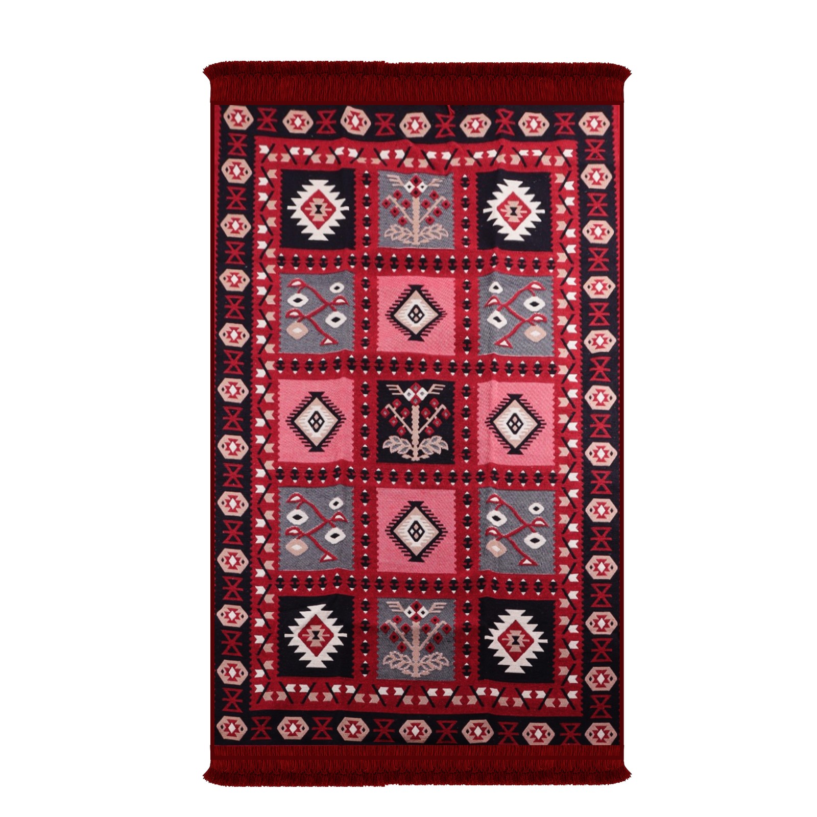 BiggHome 3x5 ft Reversible Vintage Rug, Washable Area Rug for Entryway, 3.2 lbs
