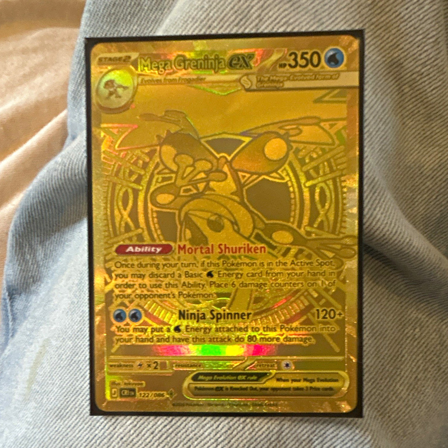 Pokémon TCG Mega Greninja EX 122/086 Holo English 350 HP Pokémon TCG Mega Greninja EX 122/086 Holo English 350 HP