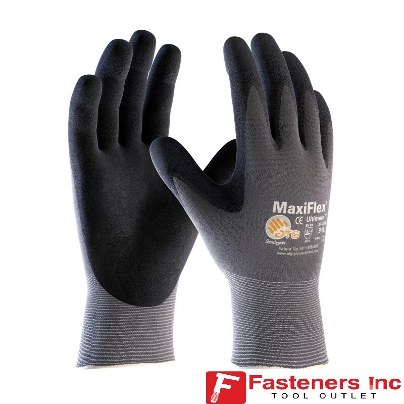 (12 PAIR)PIP 34-874 MaxiFlex Ultimate Micro-Foam Nitrile Glove,AD-APT Tech,S-2XL