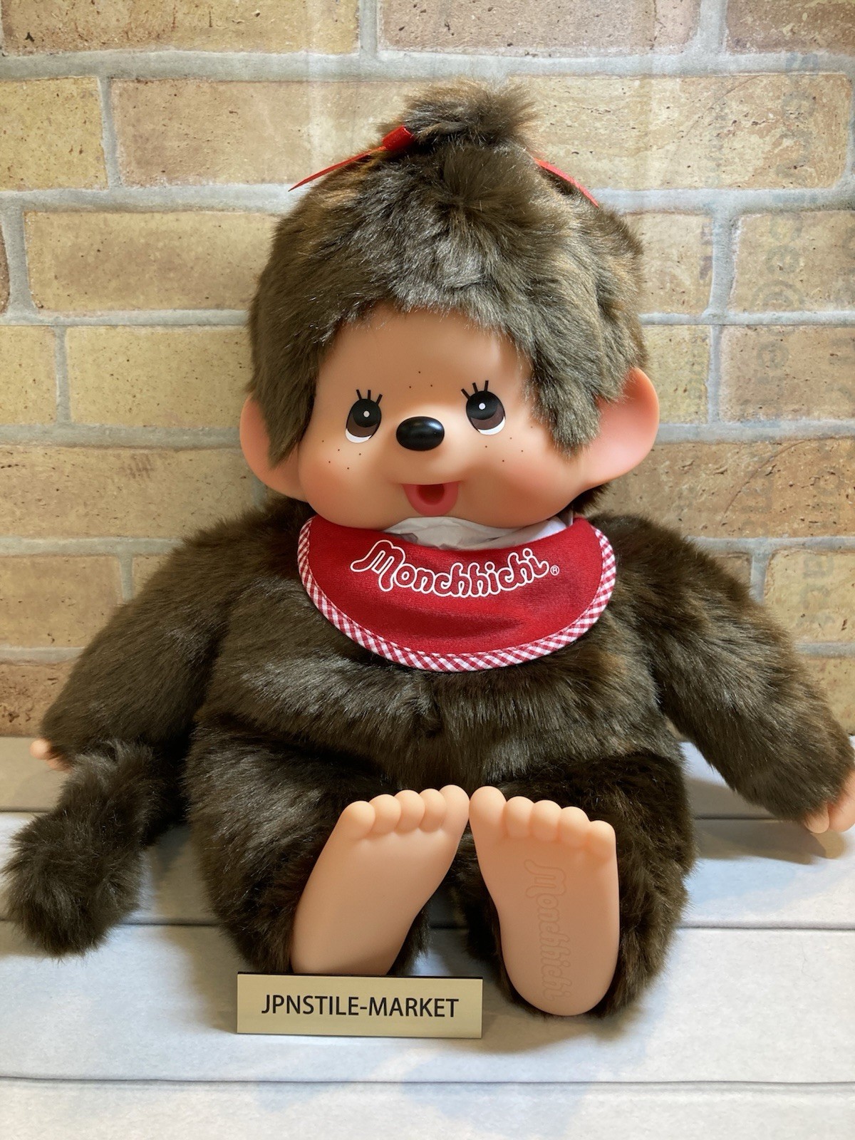 Monchhichi Premium Standard Girl L Size Plush Doll Brown  by  Sekiguchi  Large