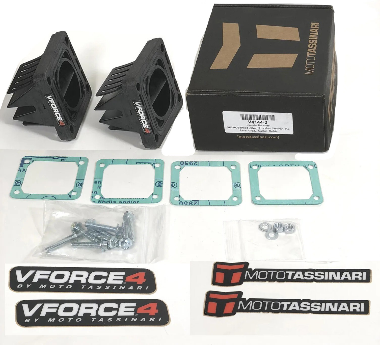 2X Banshee V Force 4 Reeds Cages VForce Yamaha YFZ350 reed valve V4144-2 Brand 2X Banshee V Force 4 Reeds Cages VForce Yamaha YFZ350 reed valve V4144-2 Brand