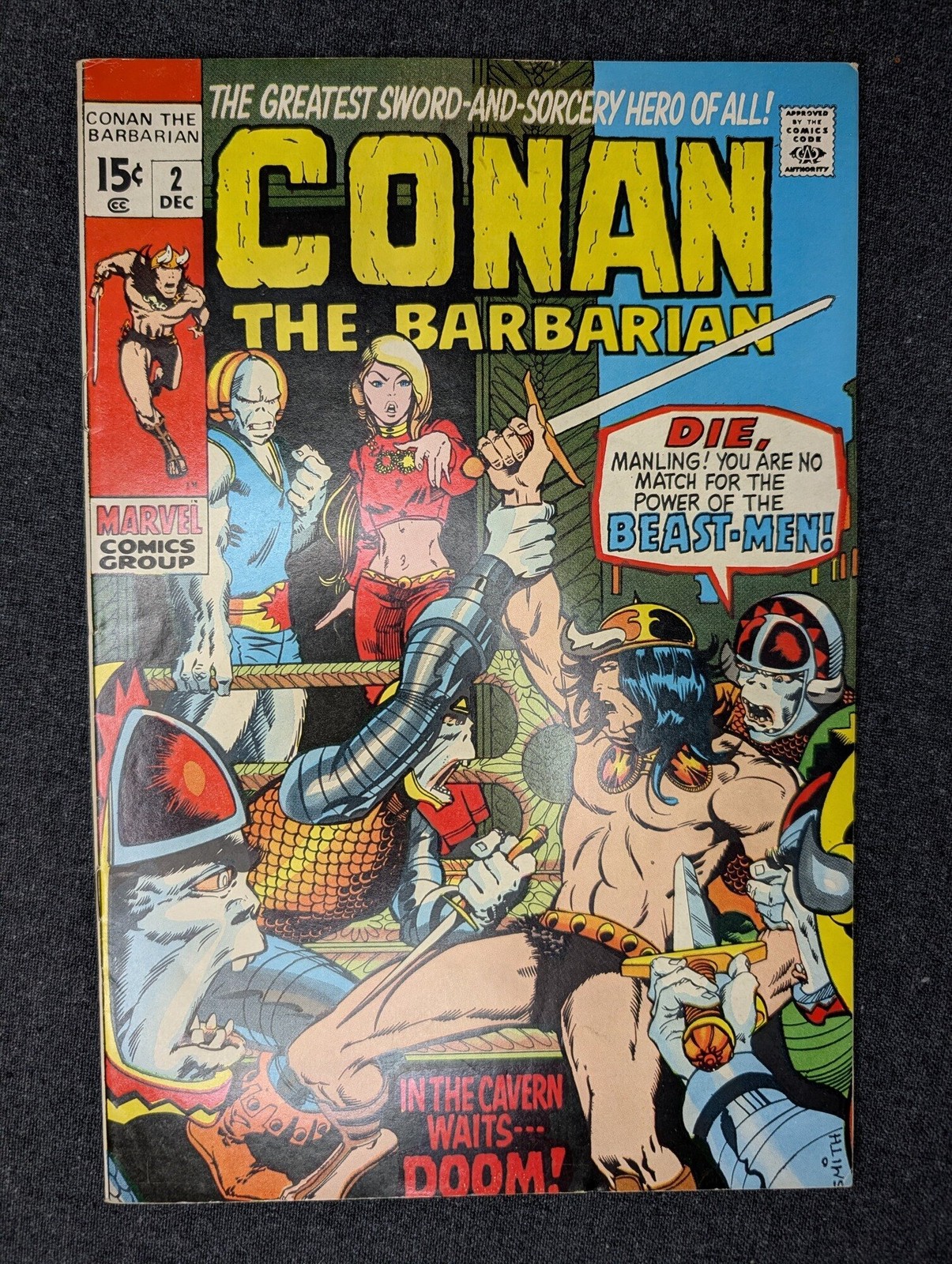 Conan the Barbarian #2 (Marvel Comics 1970) Barry Windsor-Smith FN/VF approx 7.0