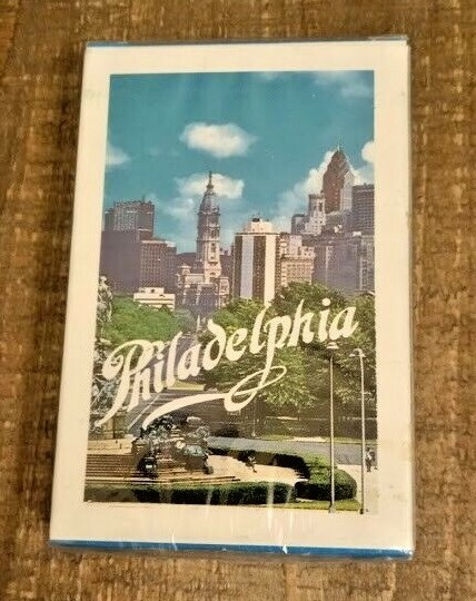 Philadelphia Skyline CityScape Souvenir Playing Cards VIntage **RARE Philadelphia Skyline CityScape Souvenir Playing Cards VIntage **RARE