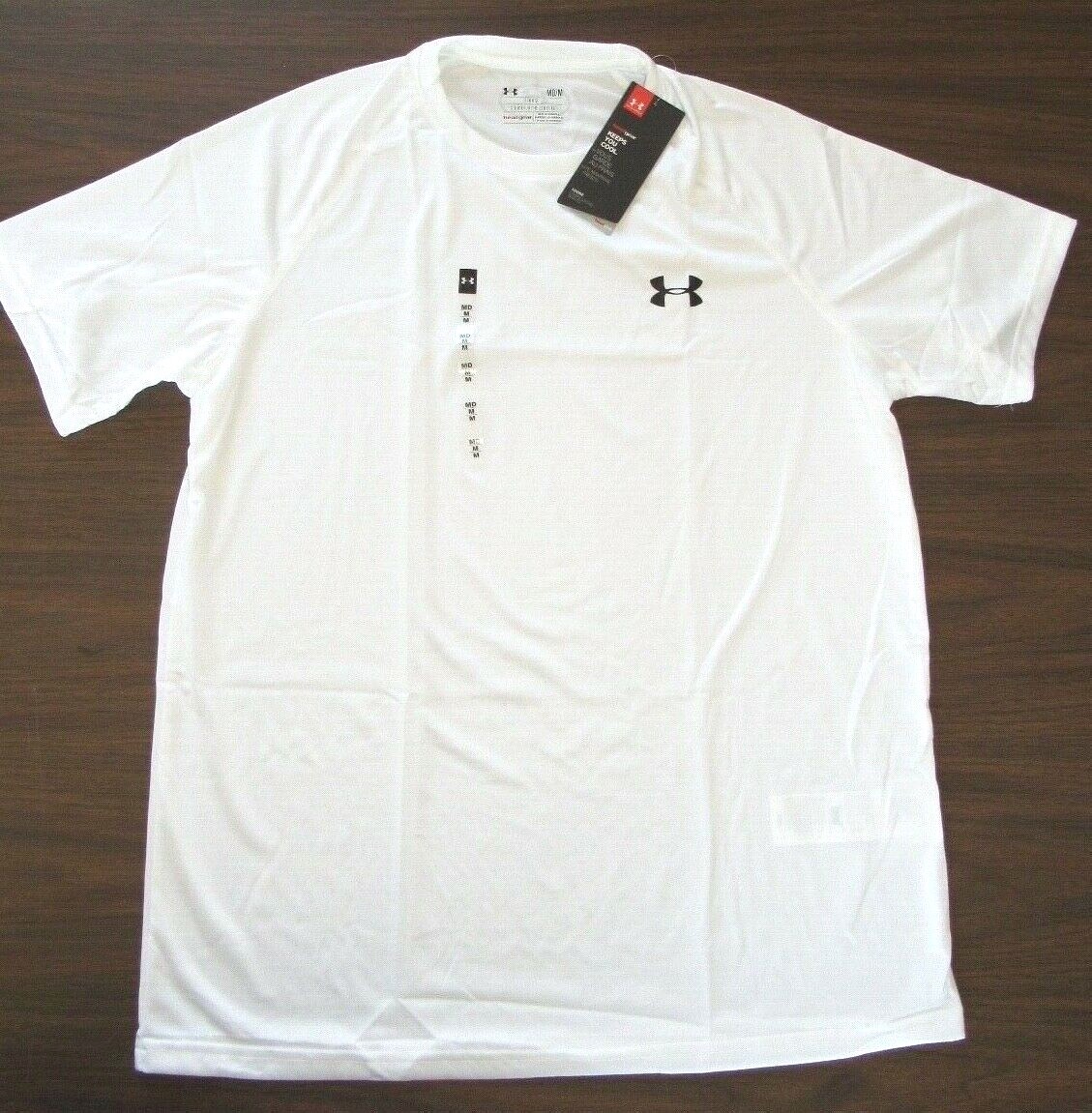 Under Armour Men\'s Tech Short Sleeve T-Shirt 1228539 White Sm - 4XL Under Armour Men\'s Tech Short Sleeve T-Shirt 1228539 White Sm - 4XL