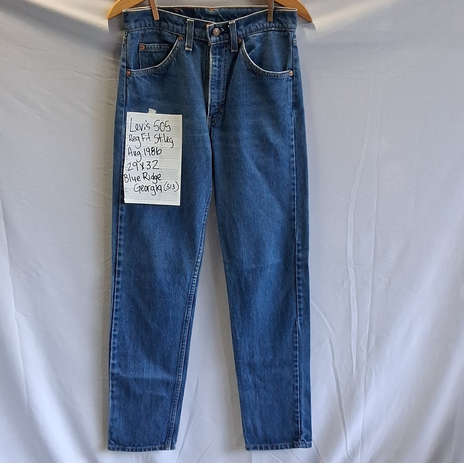 Levi\'s 505 Vintage Aug 1986 29x32 Reg Fit Straight Leg Jeans Great Condition Levi\'s 505 Vintage Aug 1986 29x32 Reg Fit Straight Leg Jeans Great Condition