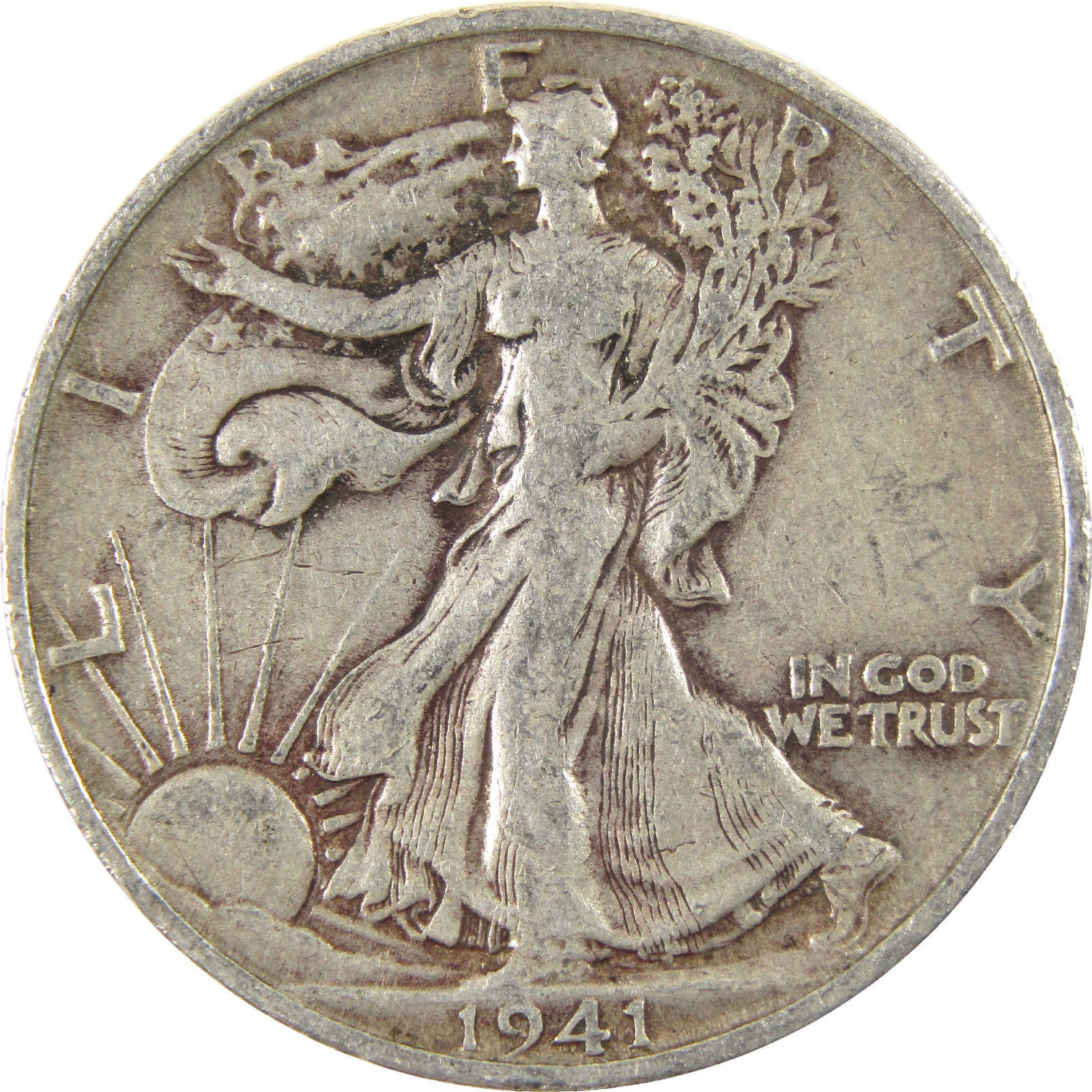 1941 S Liberty Walking Silver Half Dollar VF Very Fine 50c Coin