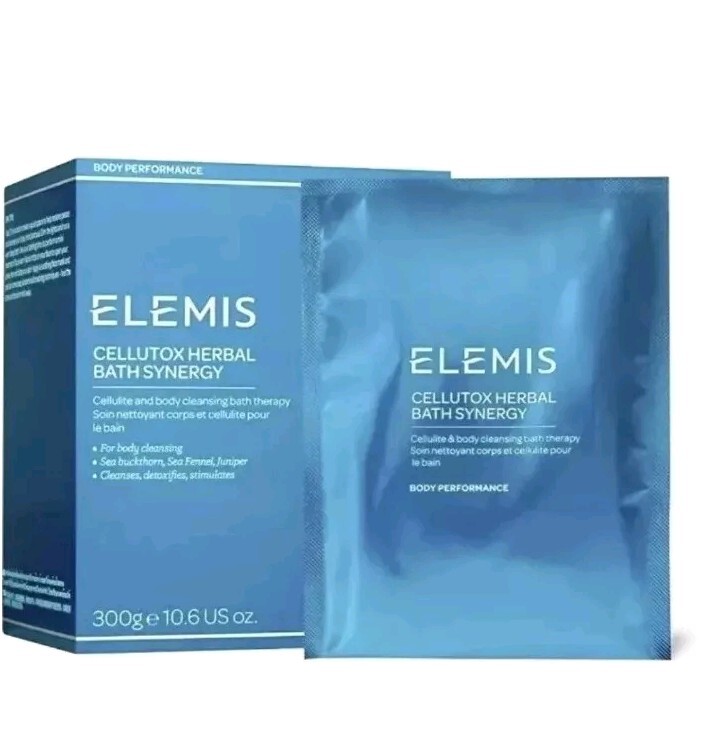 Elemis Cellutox Herbal Bath Synergy  10 Sachets/ 10.6oz New in Box. Exp.2028