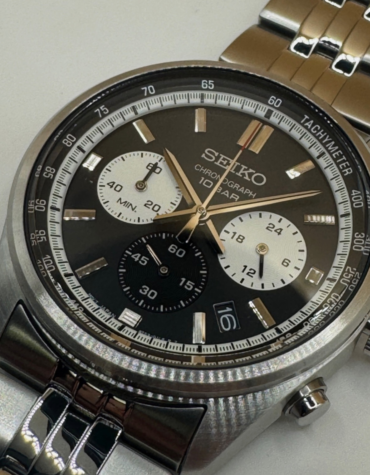 Seiko Panda Meca Quartz Panda Chronograph SSB429 - Complete Set, Excellent