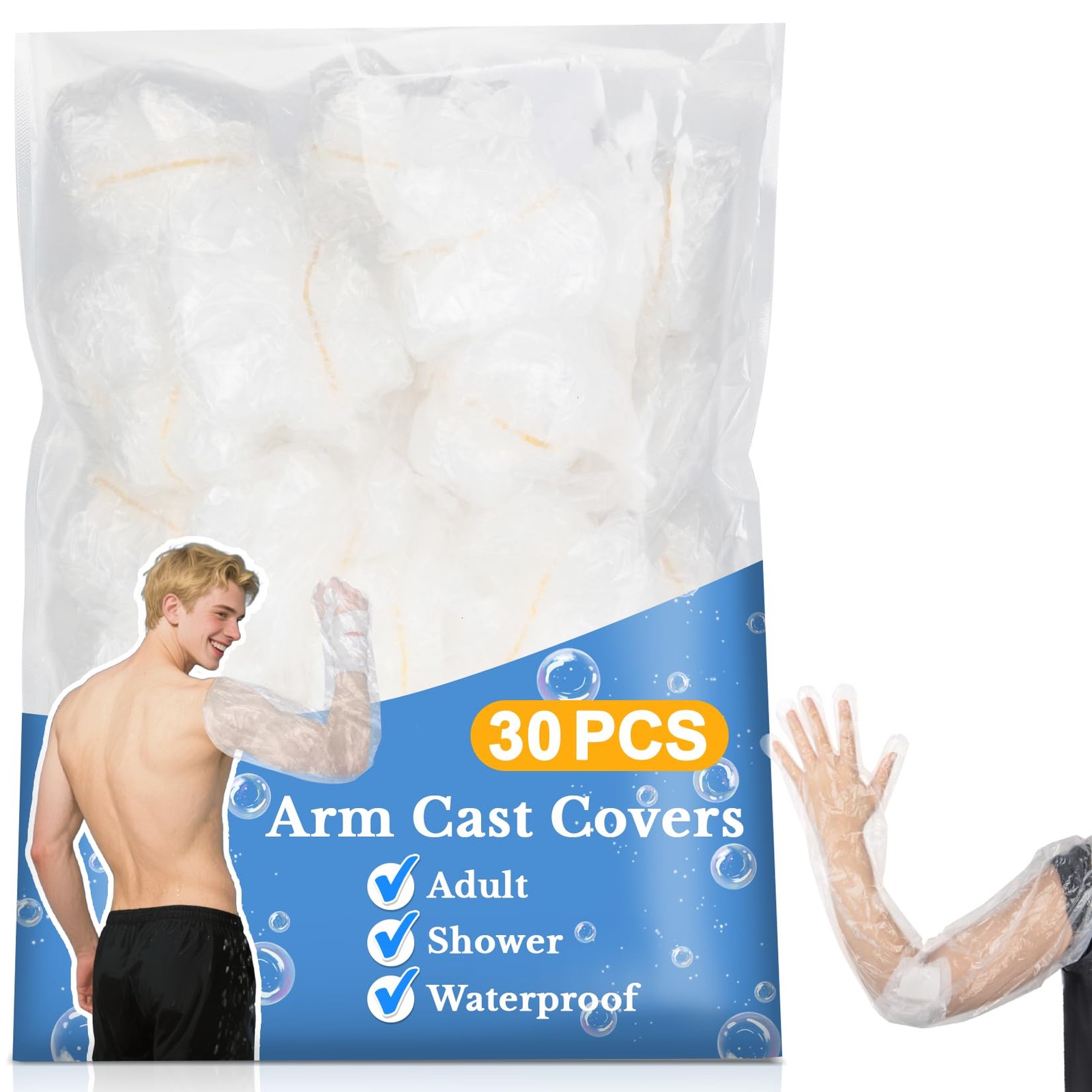 RAINFLOW Waterproof Arm Cast Cover for Shower - Adult Arm Sleeve Protector