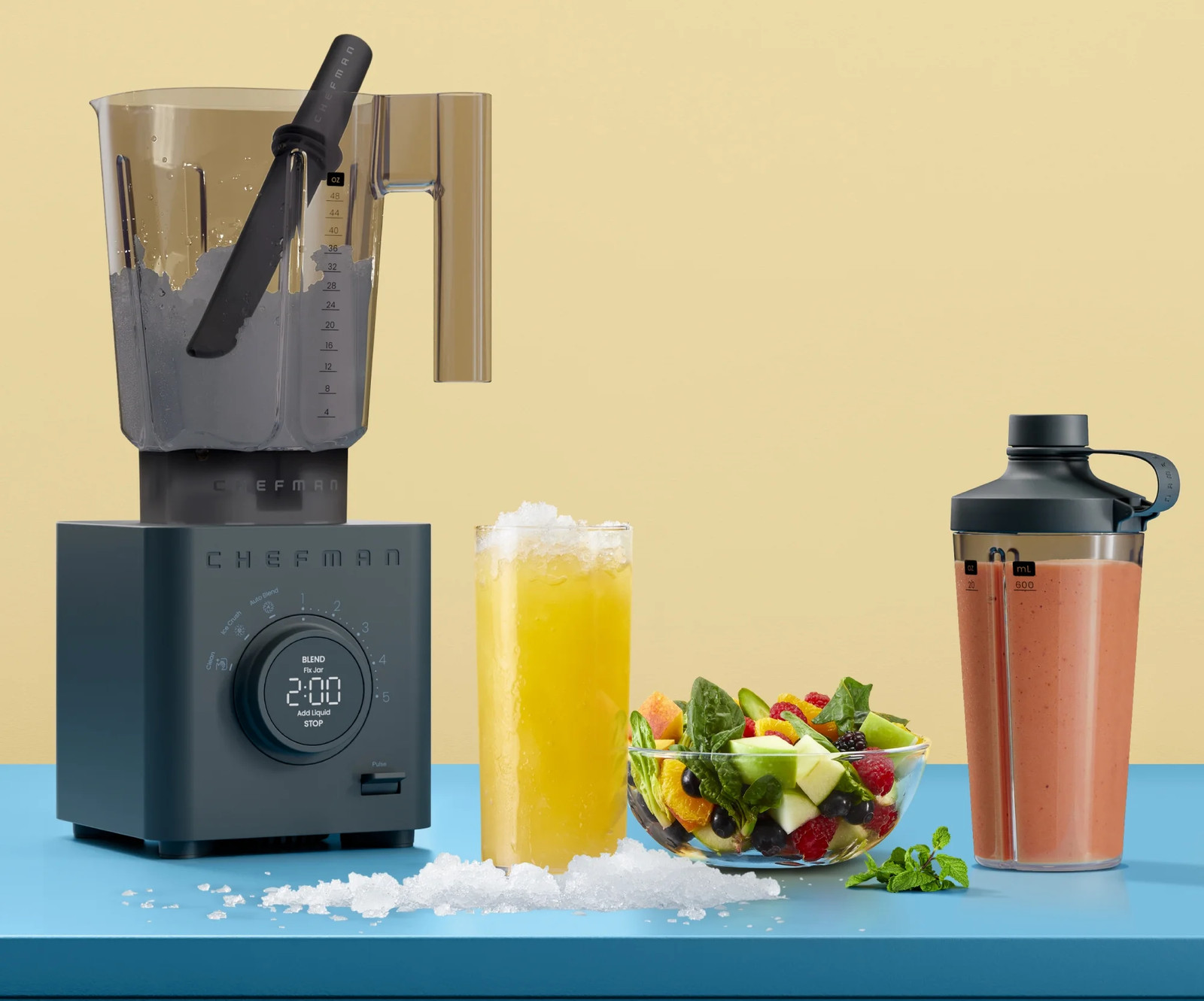 Chefman RJ27-T1-TJ-MIDNIGHT Obliterator 1380W Professional Blender w/ Auto Blend