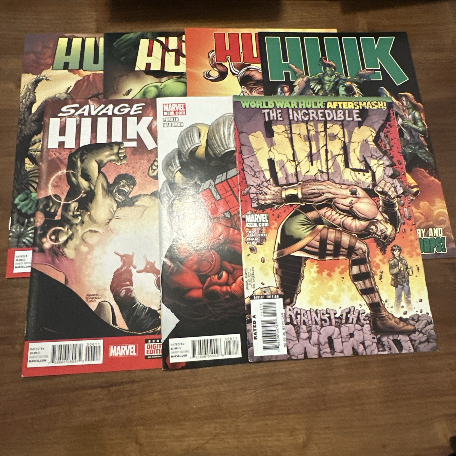 Lot Of 7 Hulk Comics Incredible Herc Savage #006, 007, 008, 009, 012, 28, 112 Lot Of 7 Hulk Comics Incredible Herc Savage #006, 007, 008, 009, 012, 28, 112