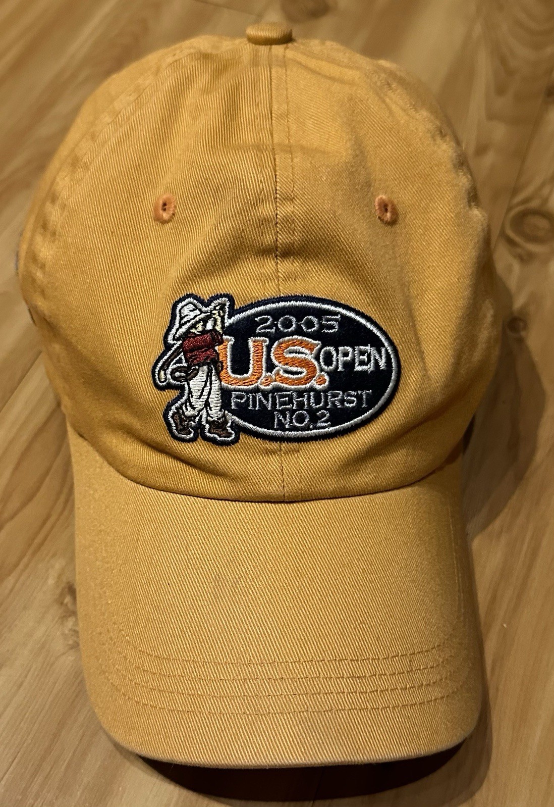 Vintage 2005 US Open Pinehurst No. 2 Golf Hat Cap Special Edition Mustard Gold