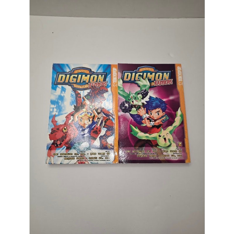 Digimon Tamers Volume 1& 2 Yuen Wong Yu Tokyopop English Manga (2004) 1st Print Digimon Tamers Volume 1& 2 Yuen Wong Yu Tokyopop English Manga (2004) 1st Print