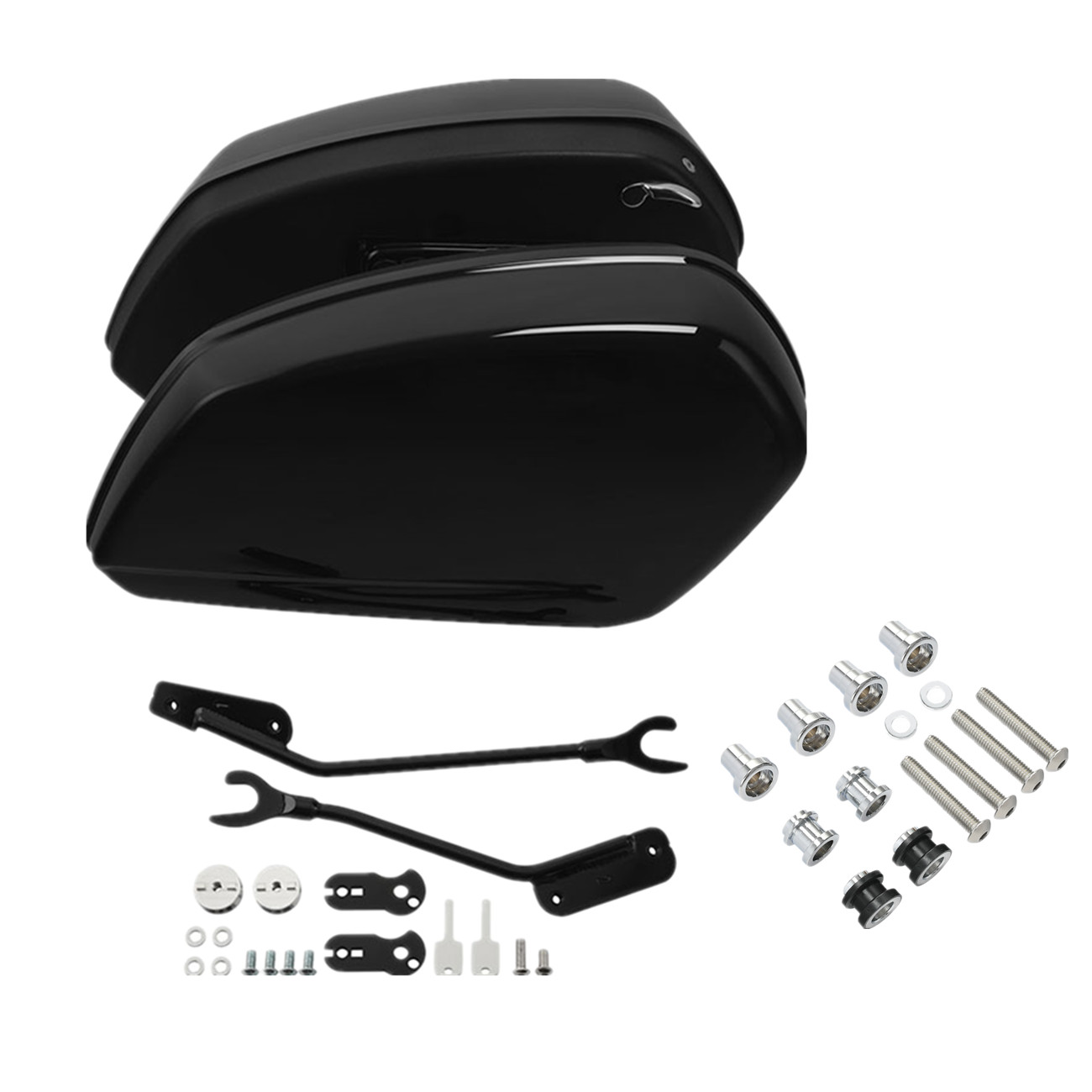 Black Saddlebag Docking Kit Fit For Harley Low Rider S FXLRS 20-25 ST FXLRST 22+