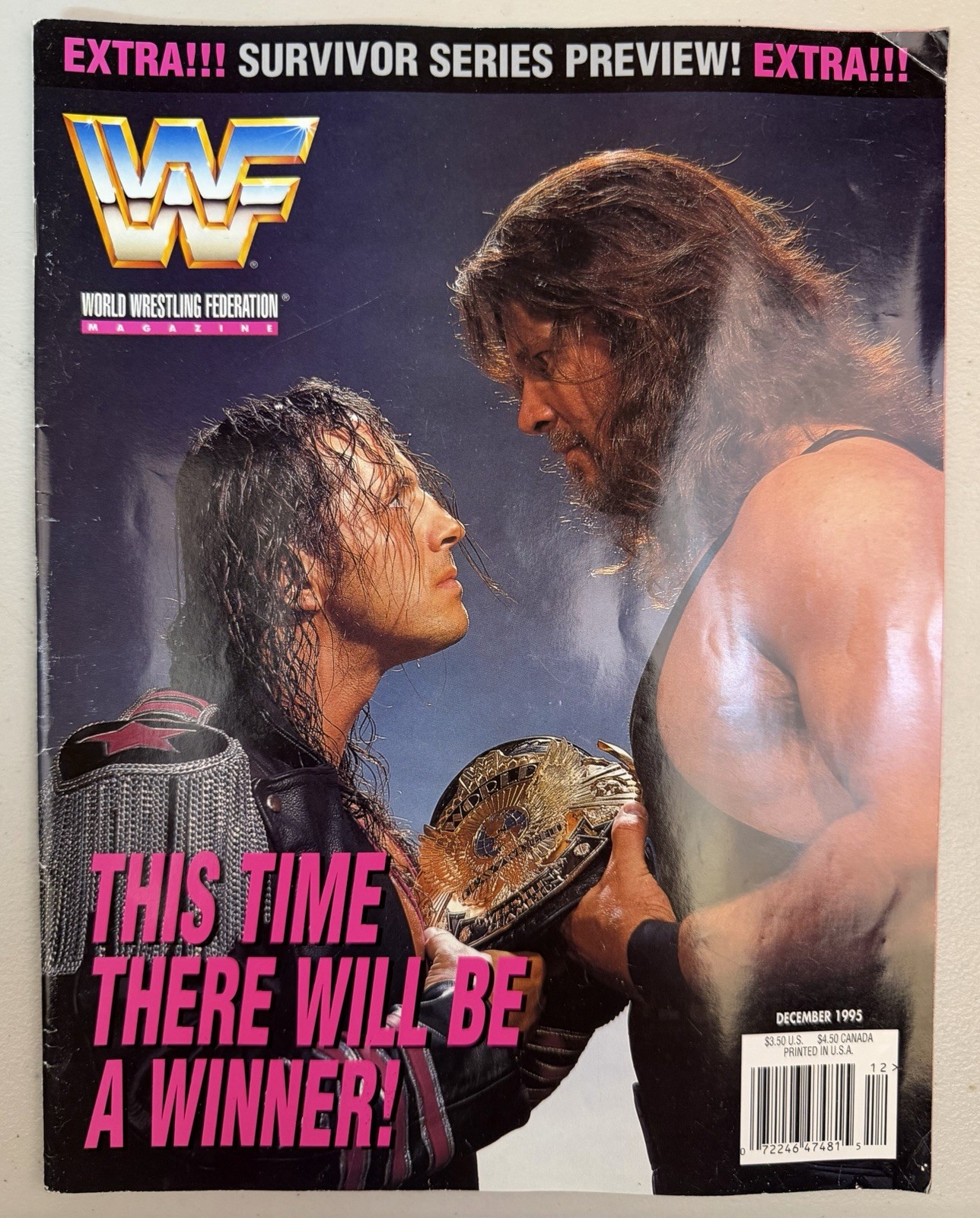 WWF Magazine Brett Hart Diesel Dec 1995 No Centerfold WWF Magazine Brett Hart Diesel Dec 1995 No Centerfold