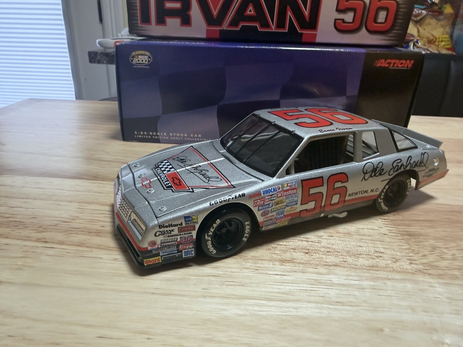 Action 1:24 1987 Ernie Irvan #56 Dale Earnhardt Chevy Monte Carlo Hood Action 1:24 1987 Ernie Irvan #56 Dale Earnhardt Chevy Monte Carlo Hood