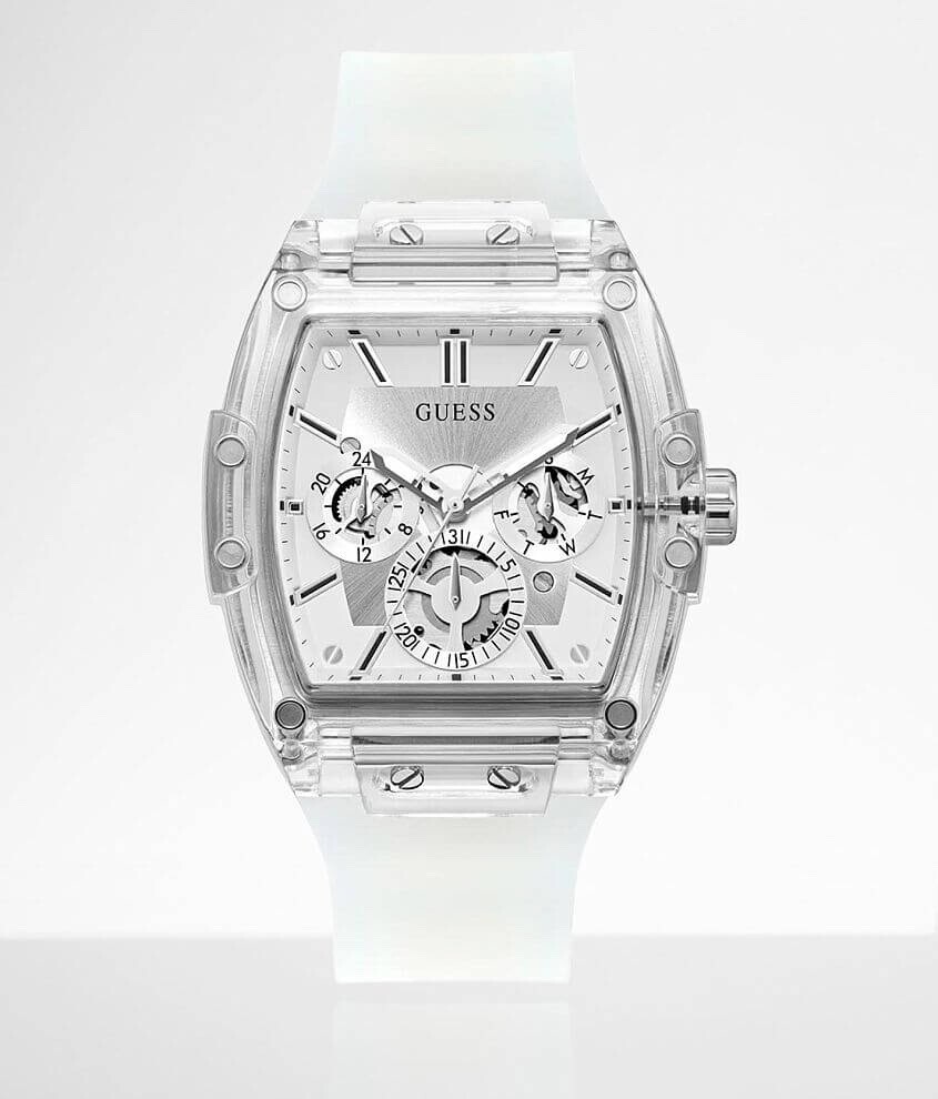 New Guess GW0203G1 Phoenix Clear Men`s 44mm 5ATM Watch New Guess GW0203G1 Phoenix Clear Men`s 44mm 5ATM Watch